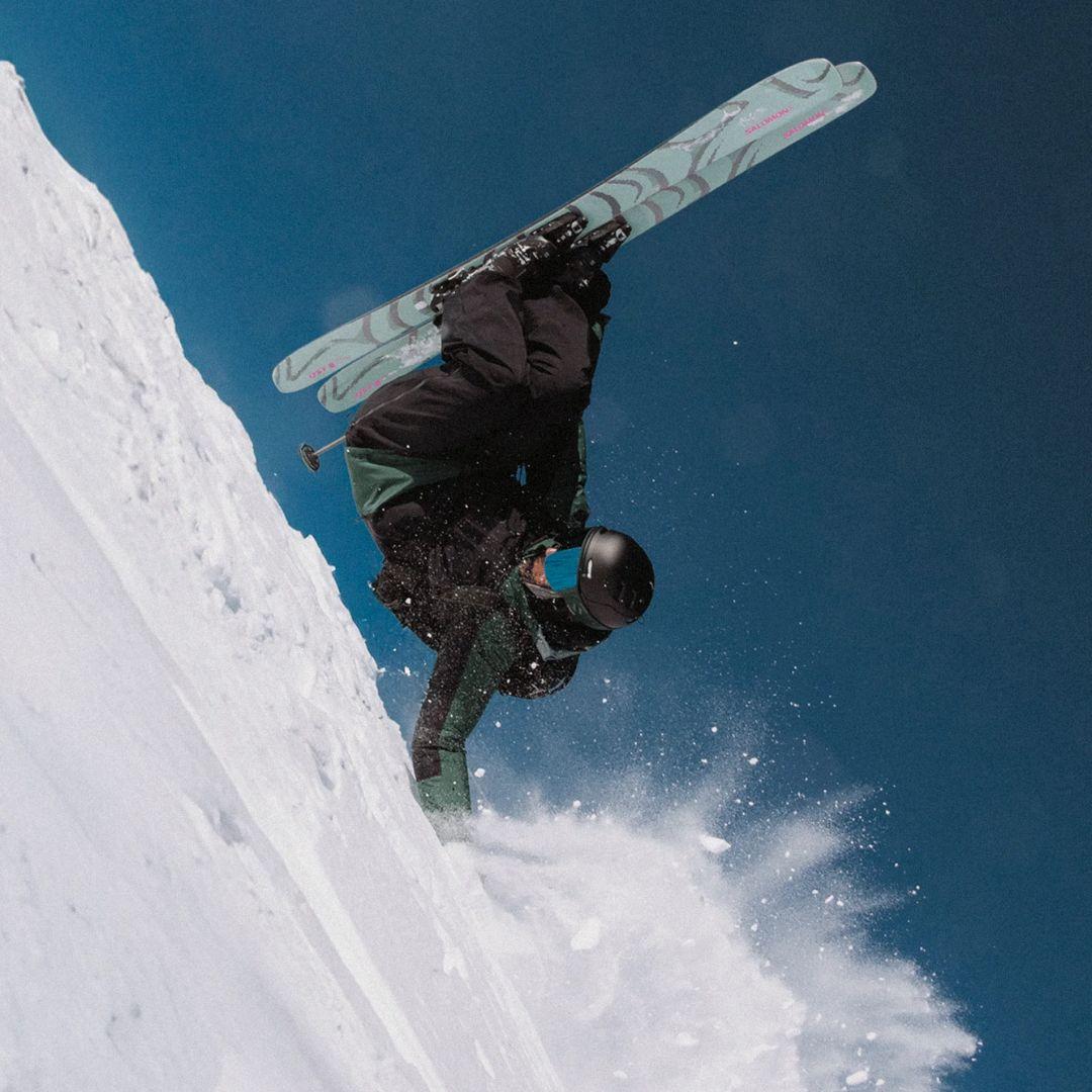 Salomon QST 100 Iceberg Green Freeride Skis 2026